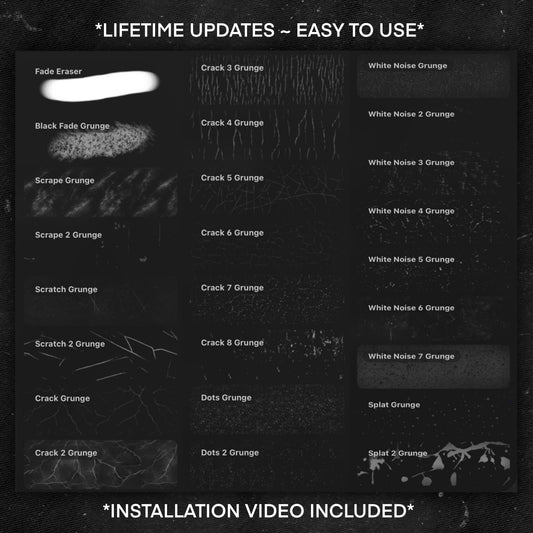 Grunge Procreate Brushset