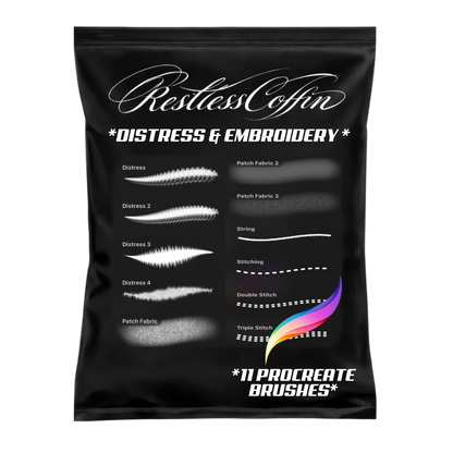 Distress & Embroidery Procreate Brushset