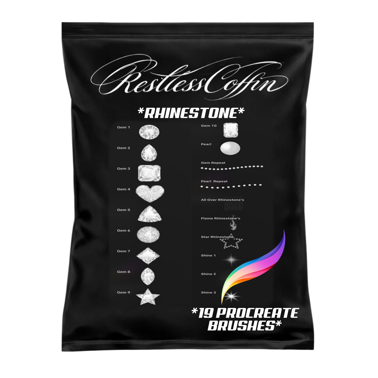 Rhinestone Procreate Brushset