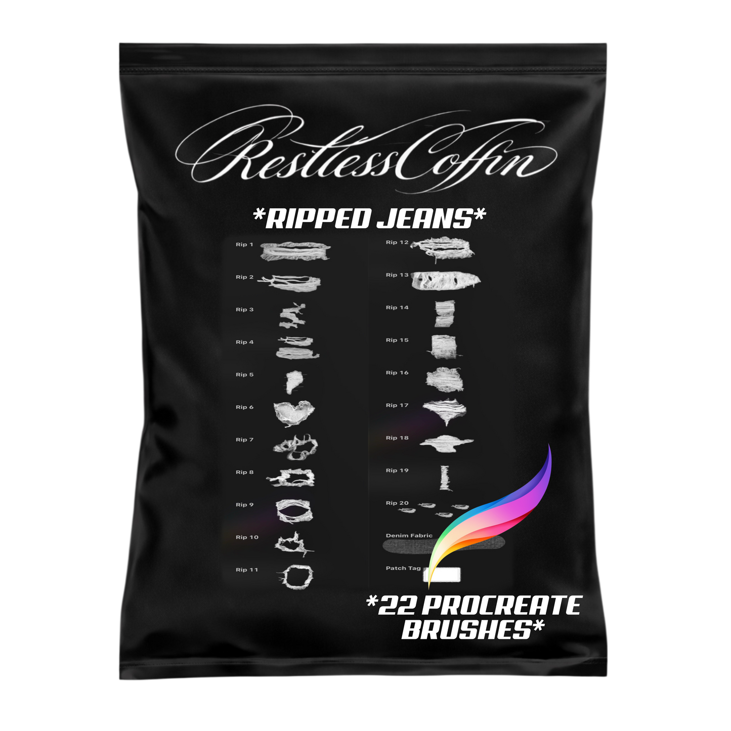 Ripped Jeans Procreate Brushset