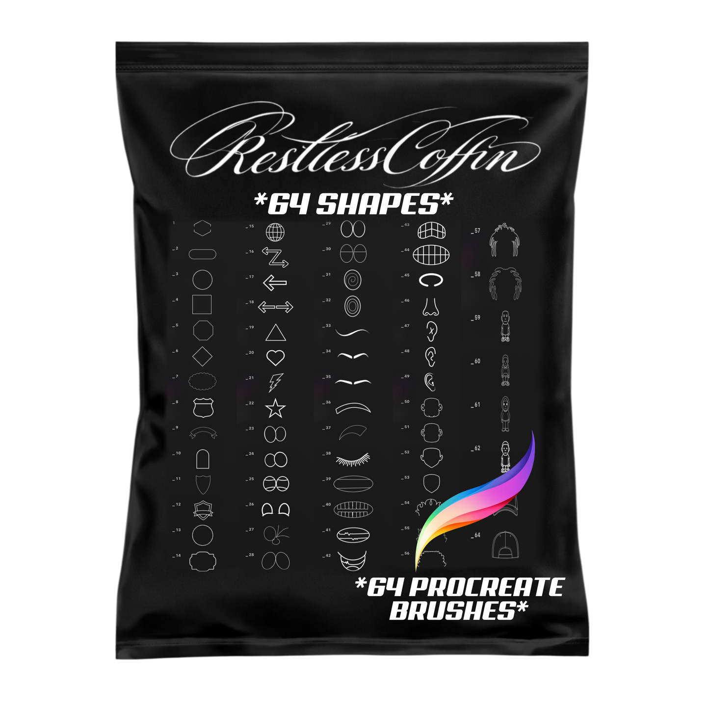 64 Shapes Procreate Brushset