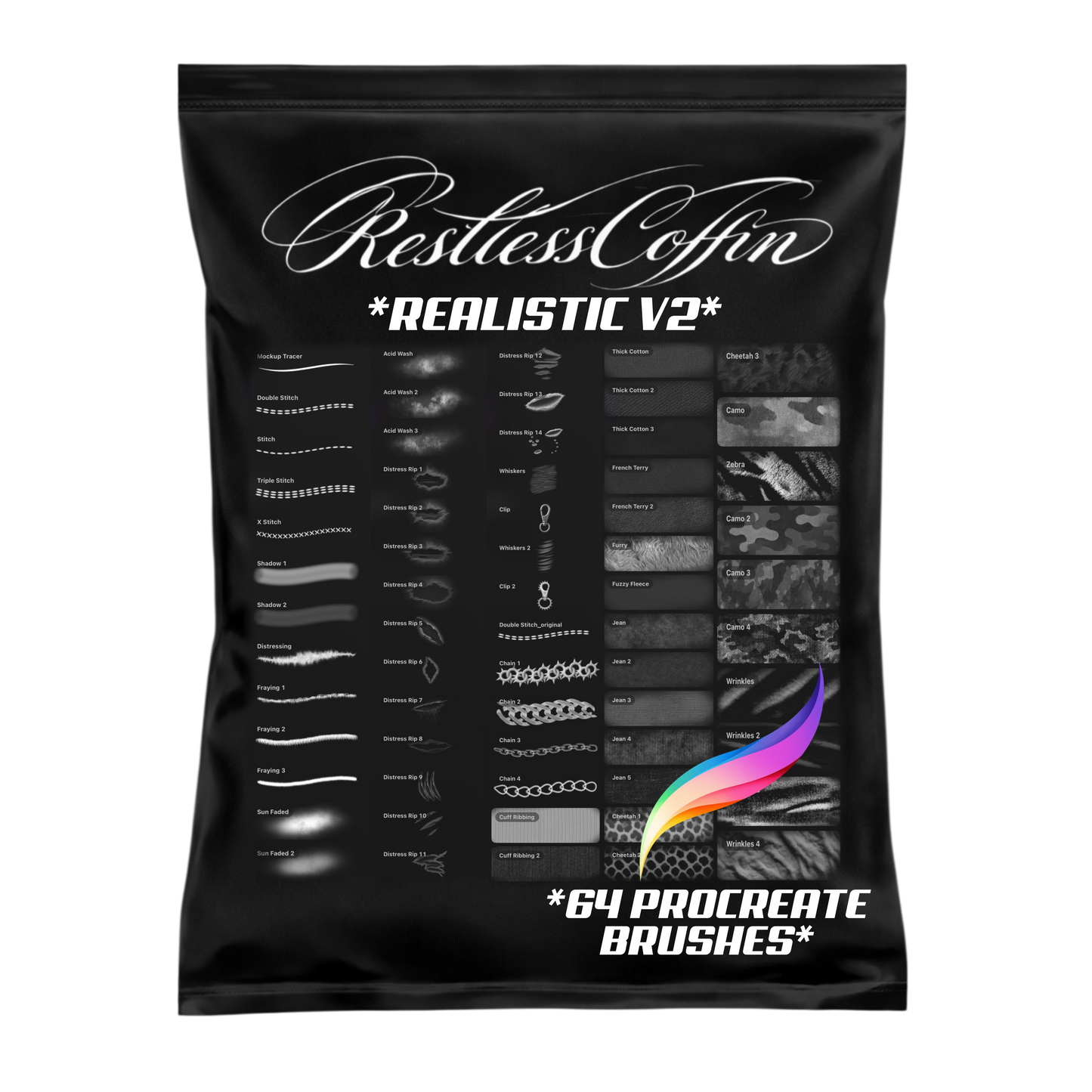 Realistic V2 Procreate Brushset