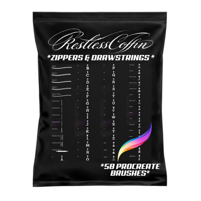 Zippers & Drawstrings Procreate Brushset
