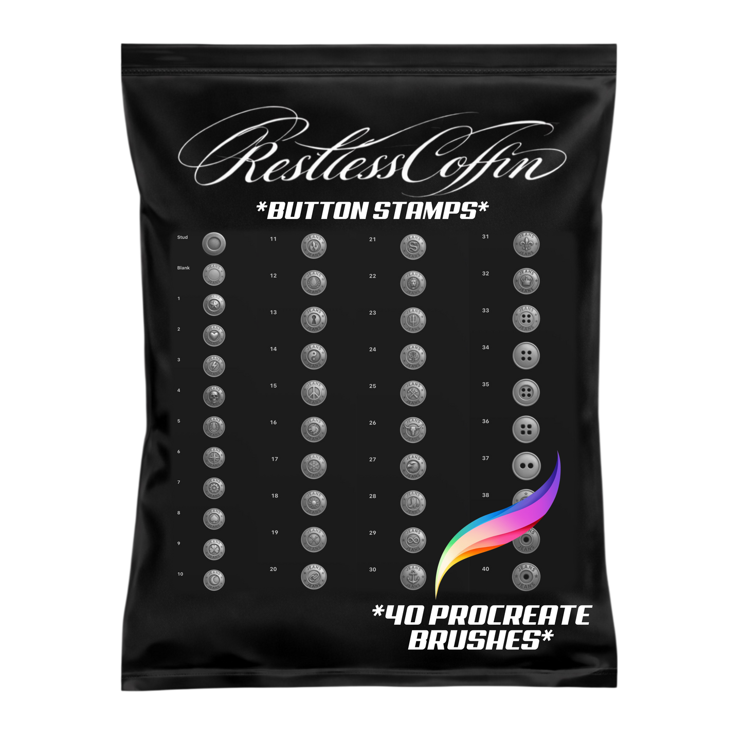 Buttons Procreate Brushset