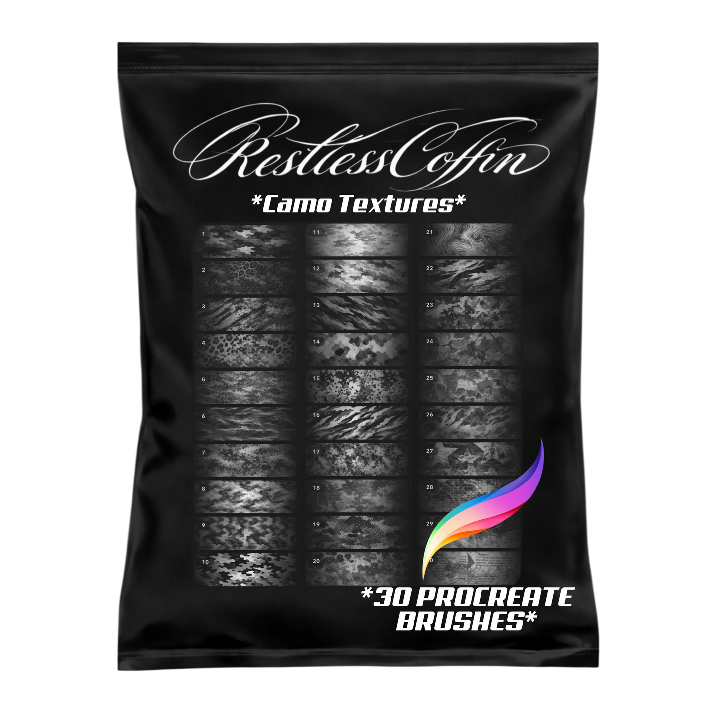 *NEW* Camo Textures Procreate Brushset