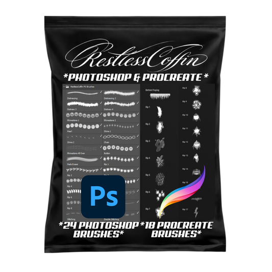 *NEW* Photoshop/Procreate Brush + Assets