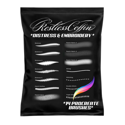 Distress & Embroidery Procreate Brushset