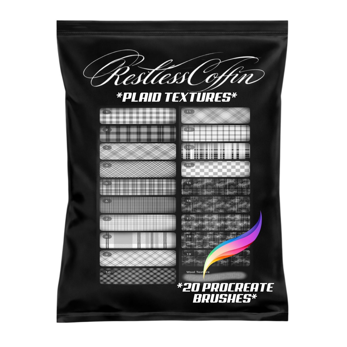 Plaid Textures Procreate Brushset