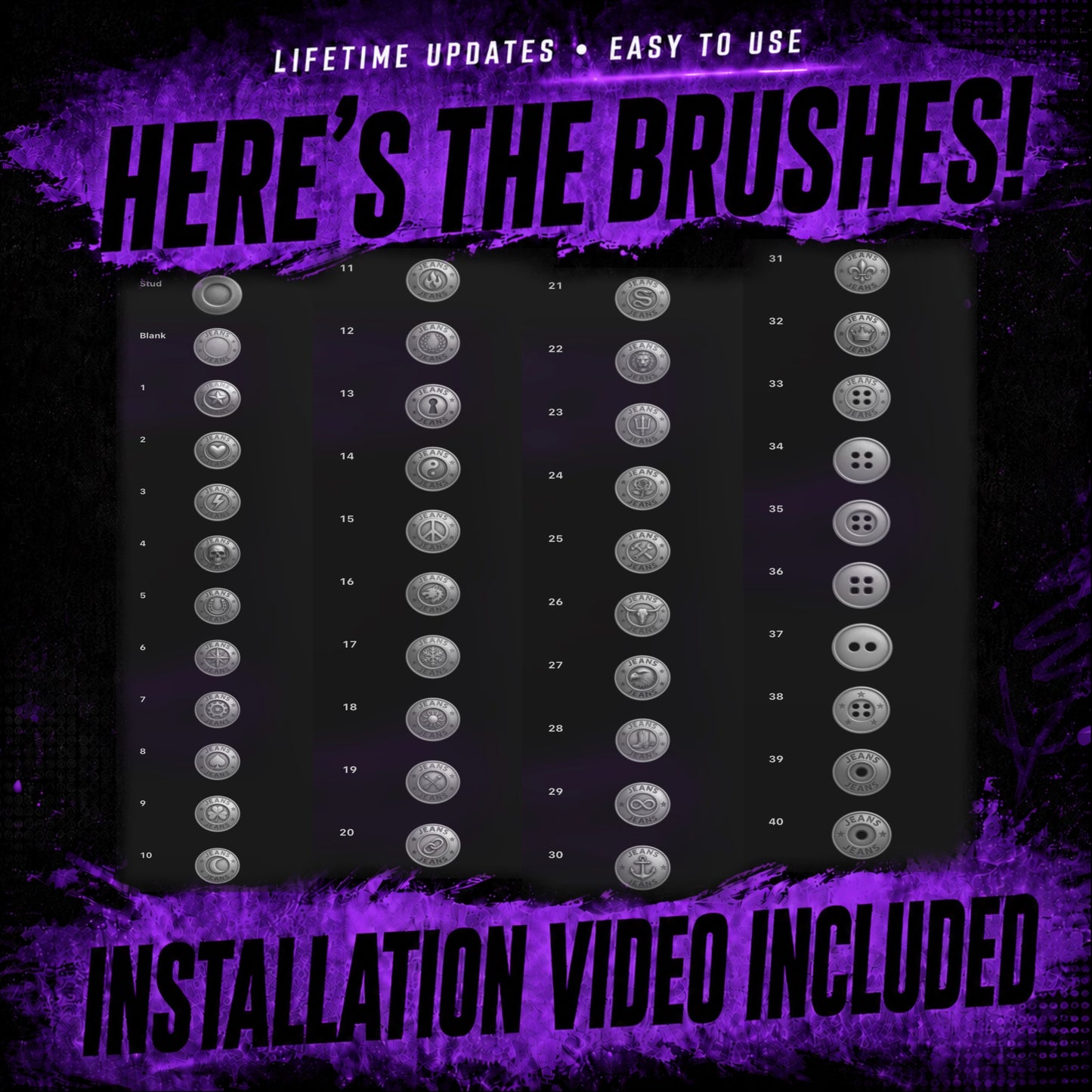 Buttons Procreate Brushset