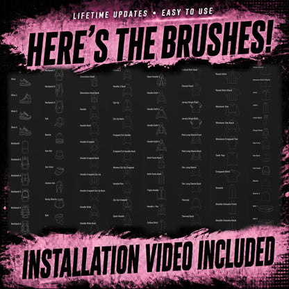 Vector Clothing Stamps Procreate Brushset