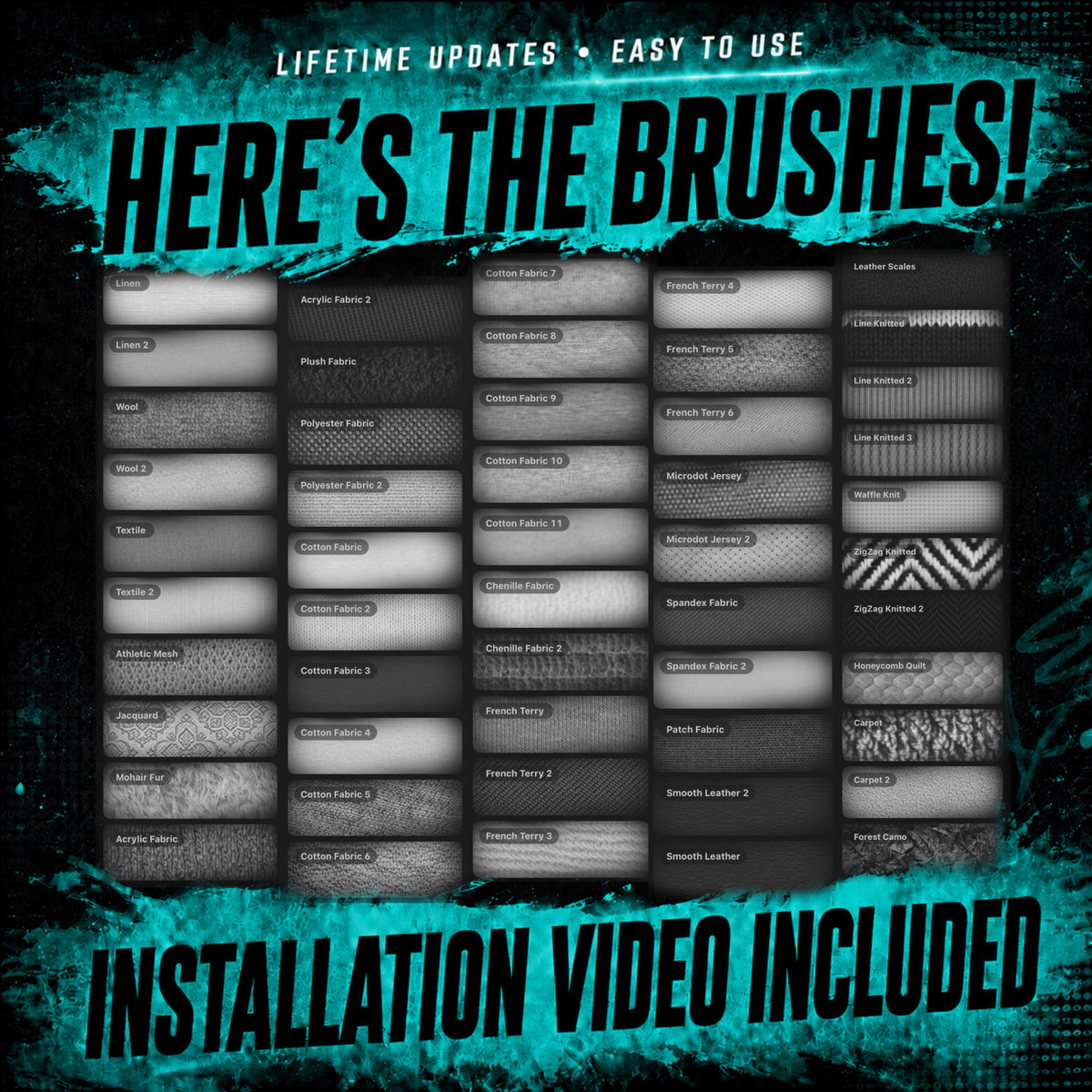 Fabrics Procreate Brushset