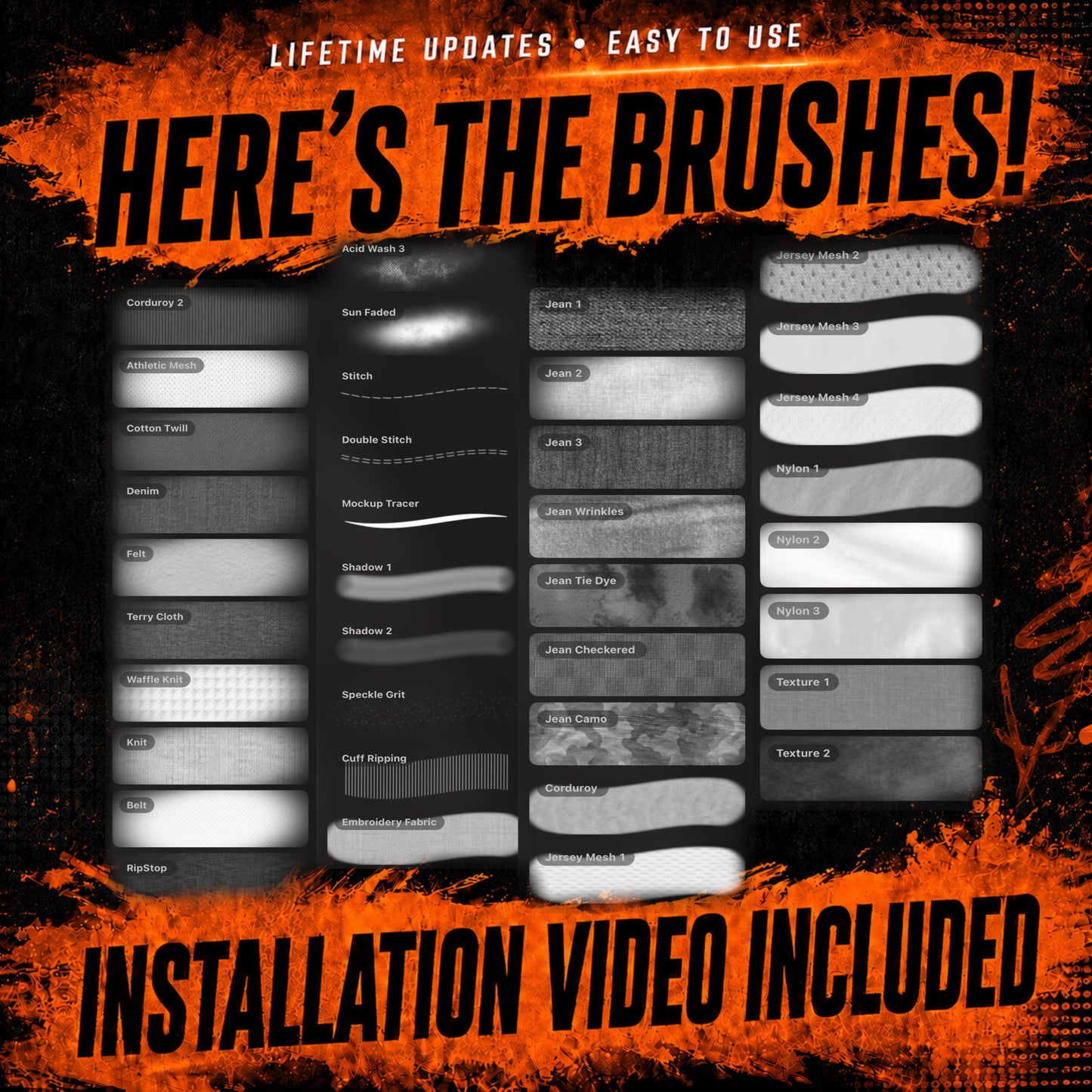 Realistic V1 Procreate Brushset