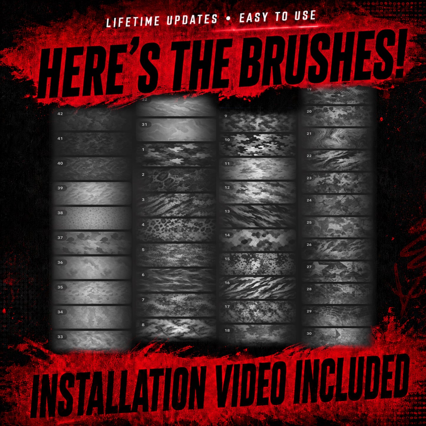 Camo Textures Procreate Brushset