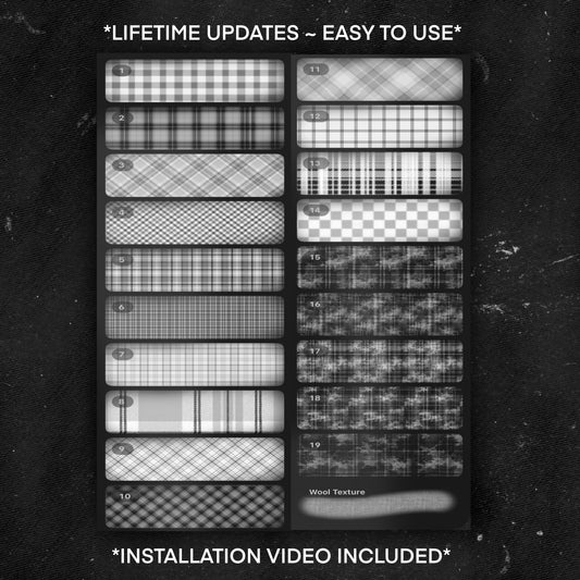 Plaid Textures Procreate Brushset