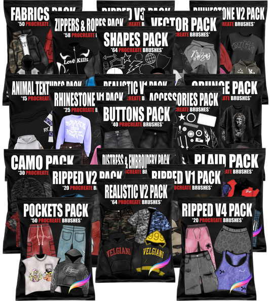 *ALL 20 PROCREATE BRUSH PACKS BUNDLE*