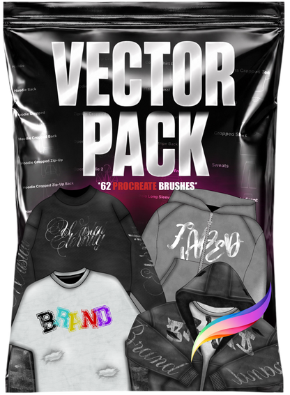 Vector Clothing Stamps Procreate Brushset