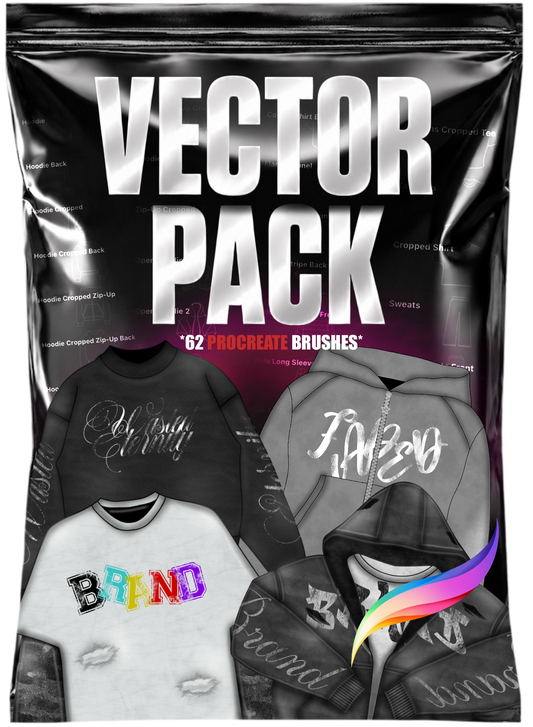 Vector Clothing Stamps Procreate Brushset