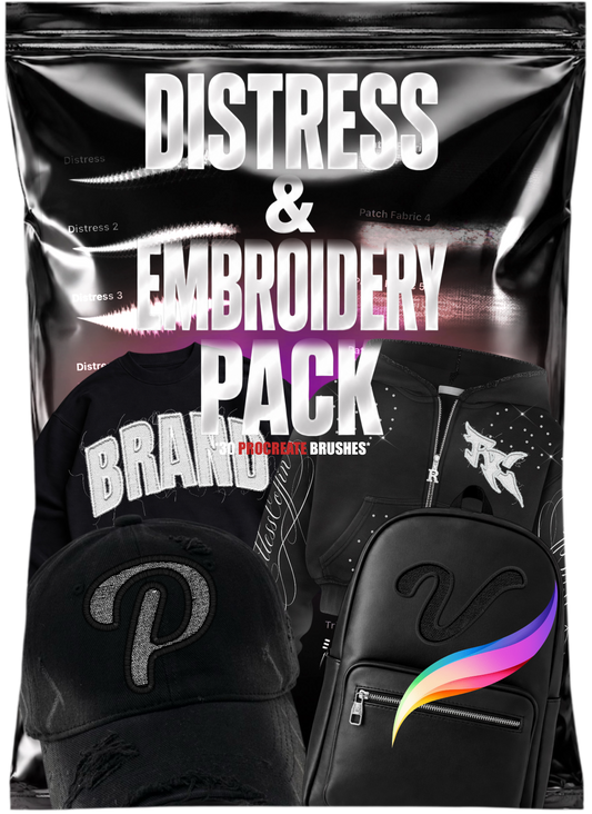 Distress & Embroidery Procreate Brushset