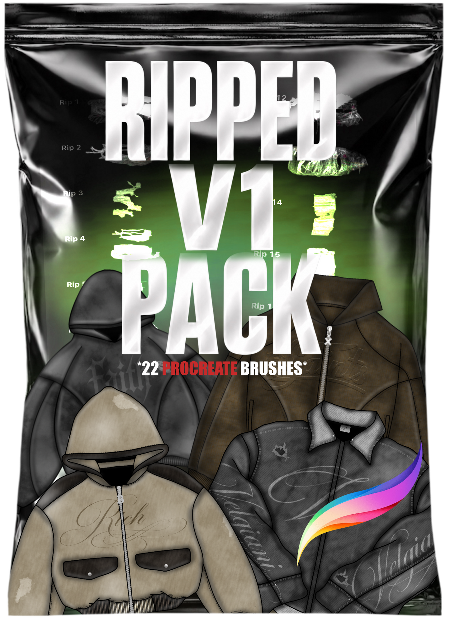 Ripped Jeans Procreate Brushset
