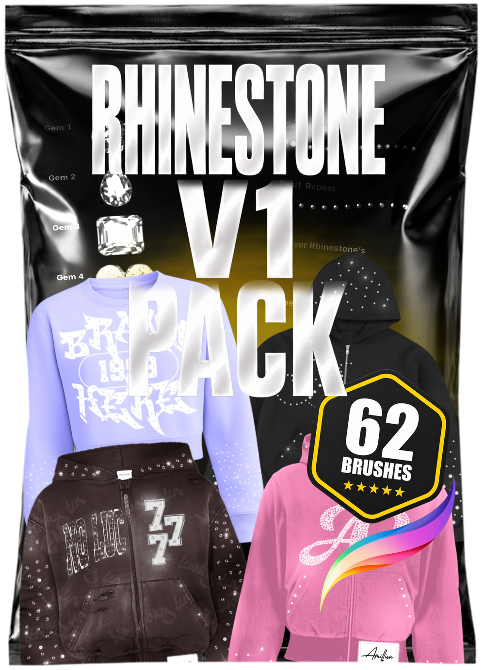 Rhinestone V1 Procreate Brushset