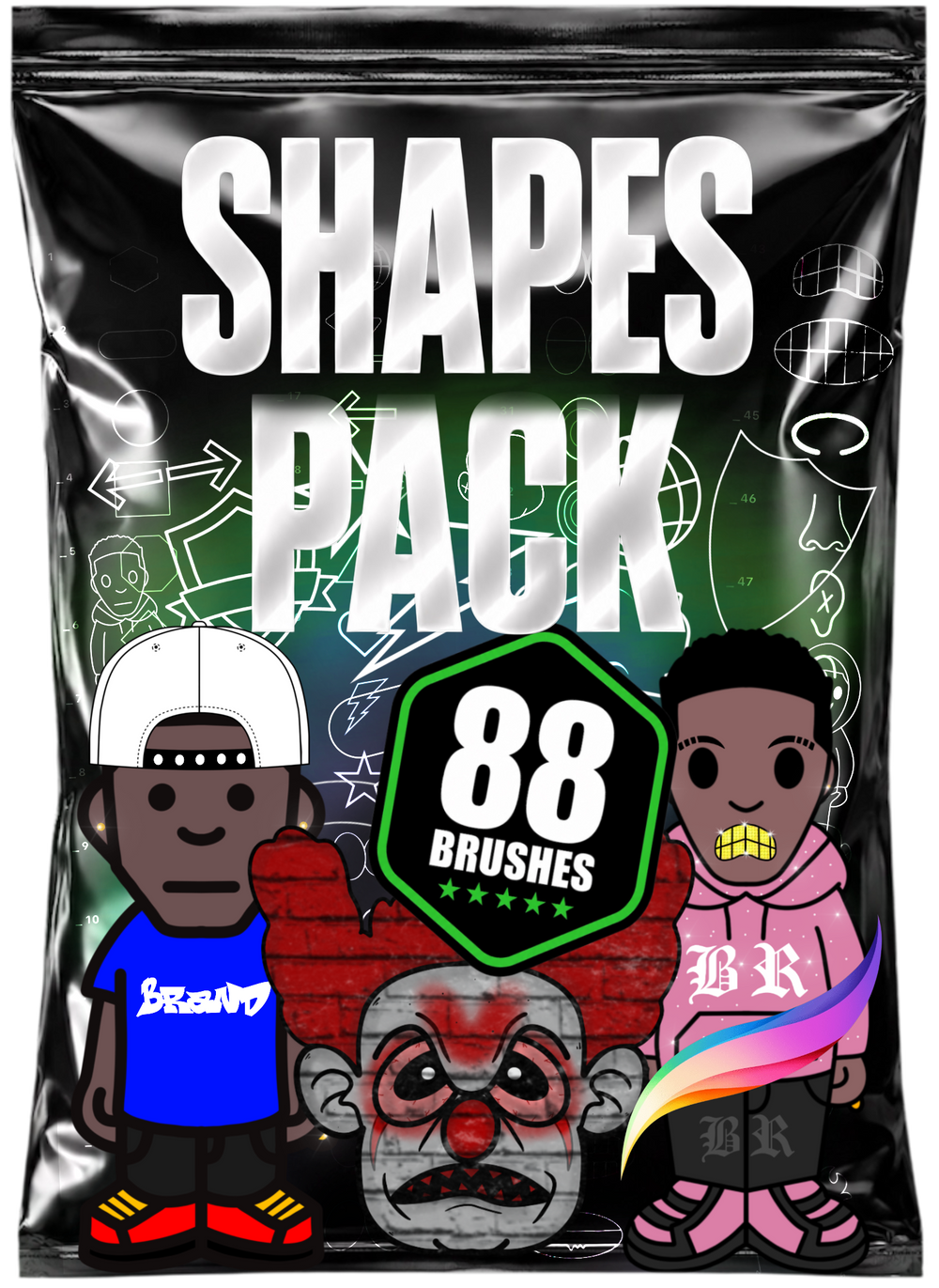 Shapes Procreate Brushset