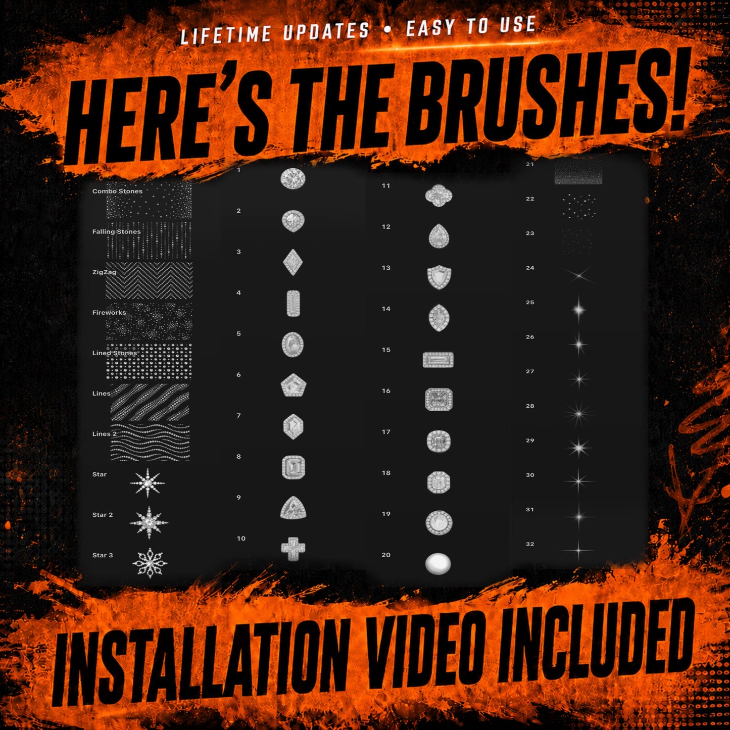 Rhinestone V2 Procreate Brushset