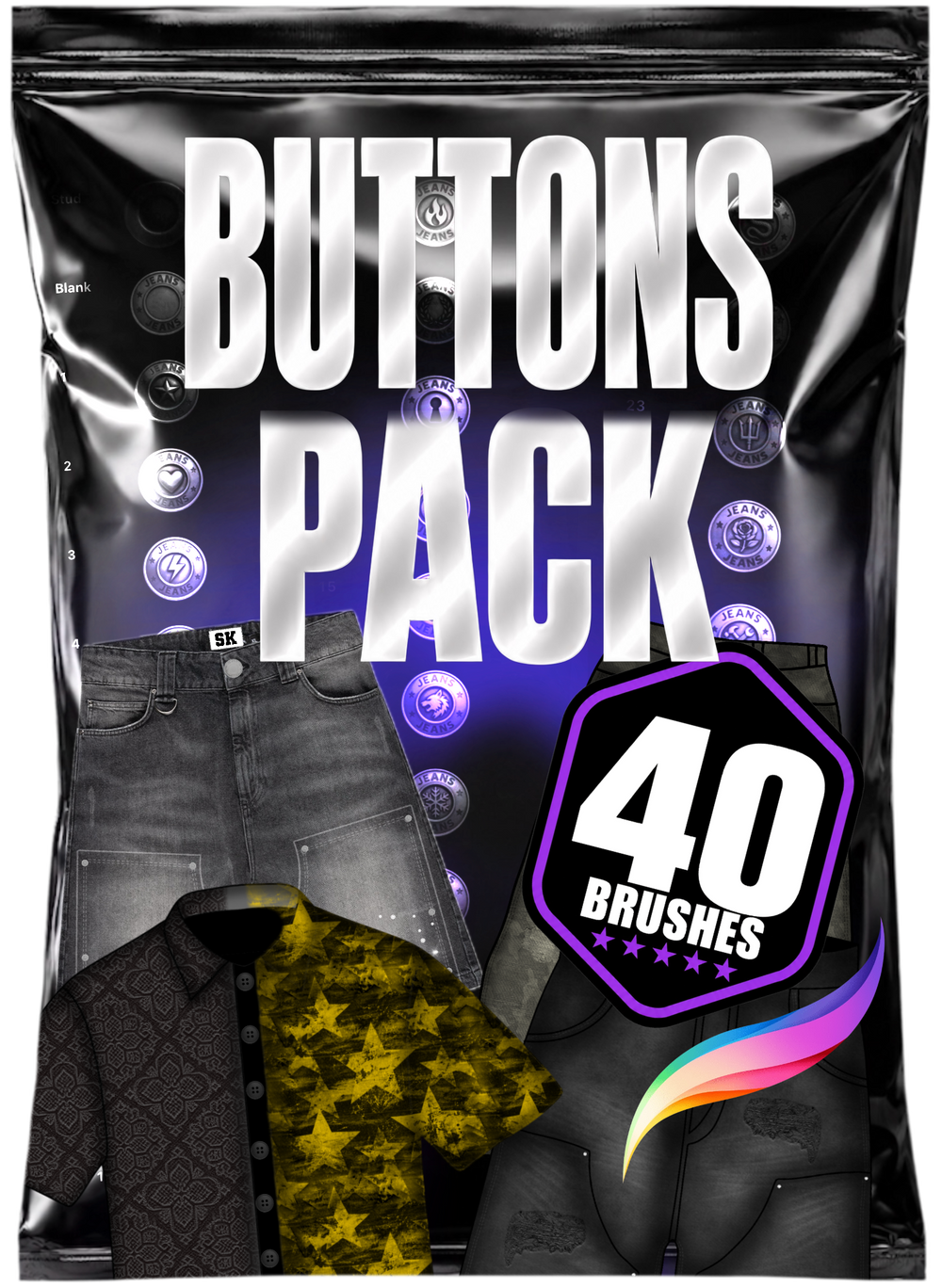 Buttons Procreate Brushset