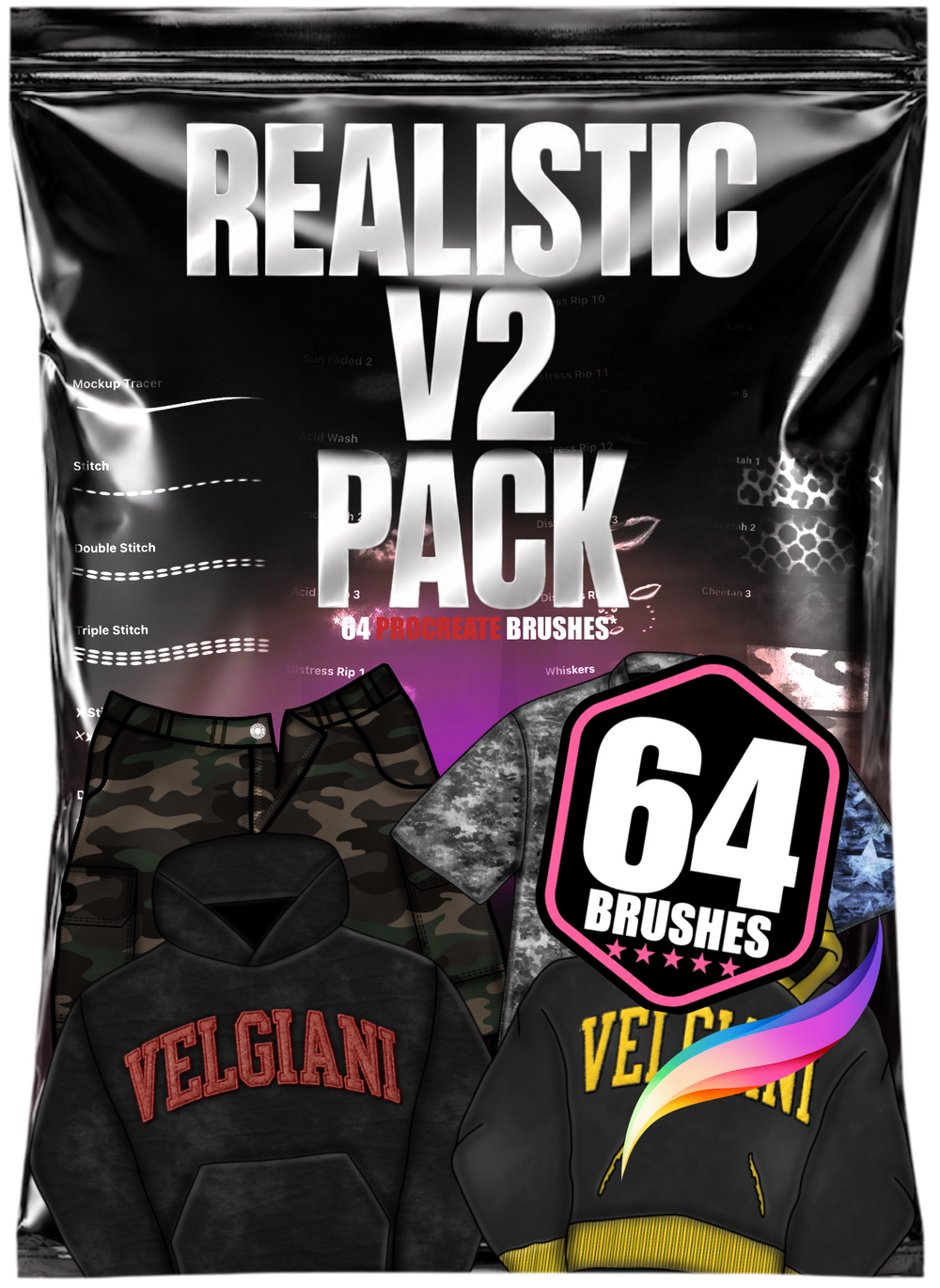 Realistic V2 Procreate Brushset