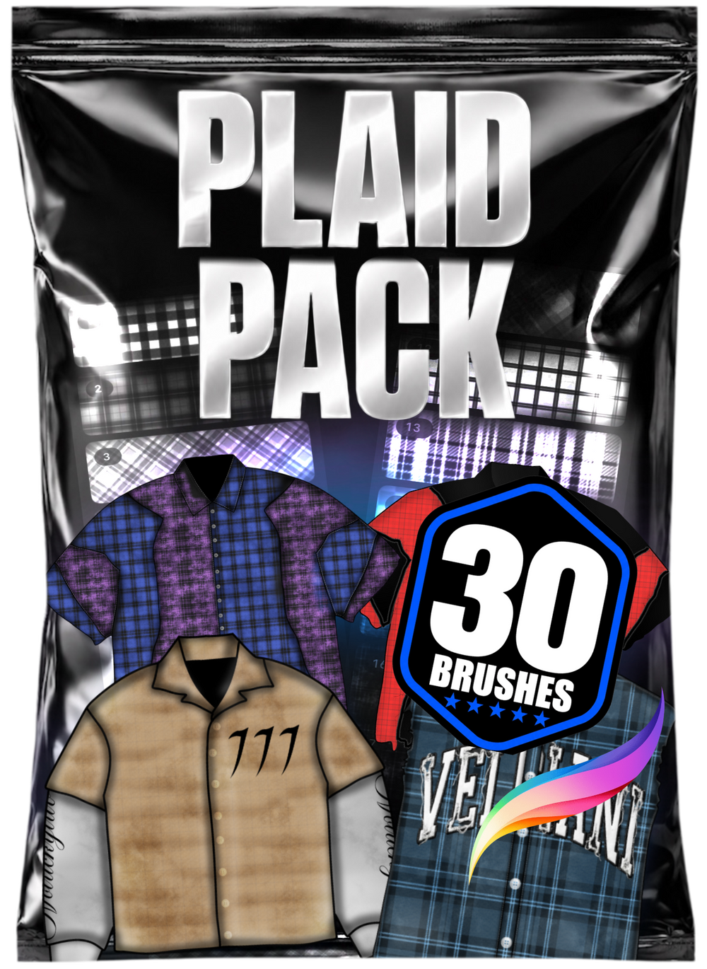 Plaid Textures Procreate Brushset