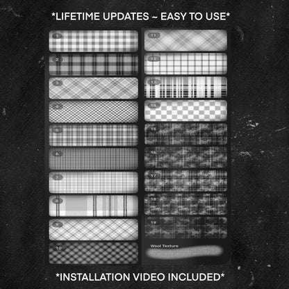 Plaid Textures Procreate Brushset